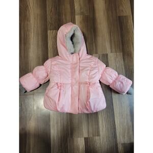 ZeroXposur Pink Baby Girls Puffer Jacket Fleece Lined Size 12 Months